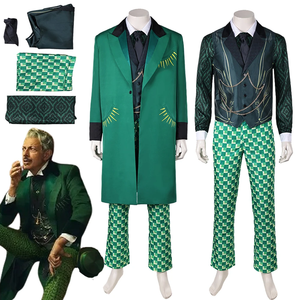 

Волшебник Wiked Косплей Фантазия Костюм Зеленая Куртка Рубашка Брюки Маскировка Для Мужчин Взрослых Хэллоуин Карнавальный Костюм Партии