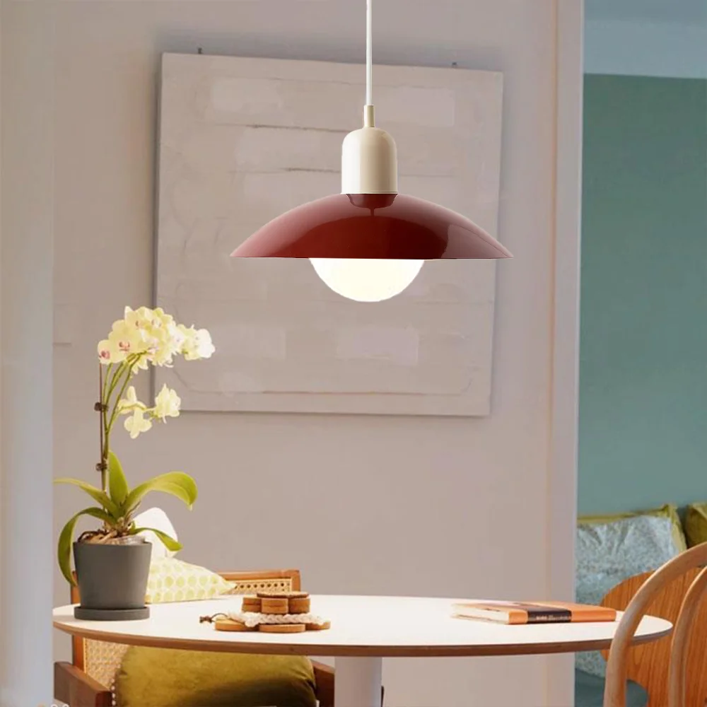 Ceiling Flying Saucer Light White Red Pendant Bar Restaurant Guest Room Bedroom Study Room Dining Table