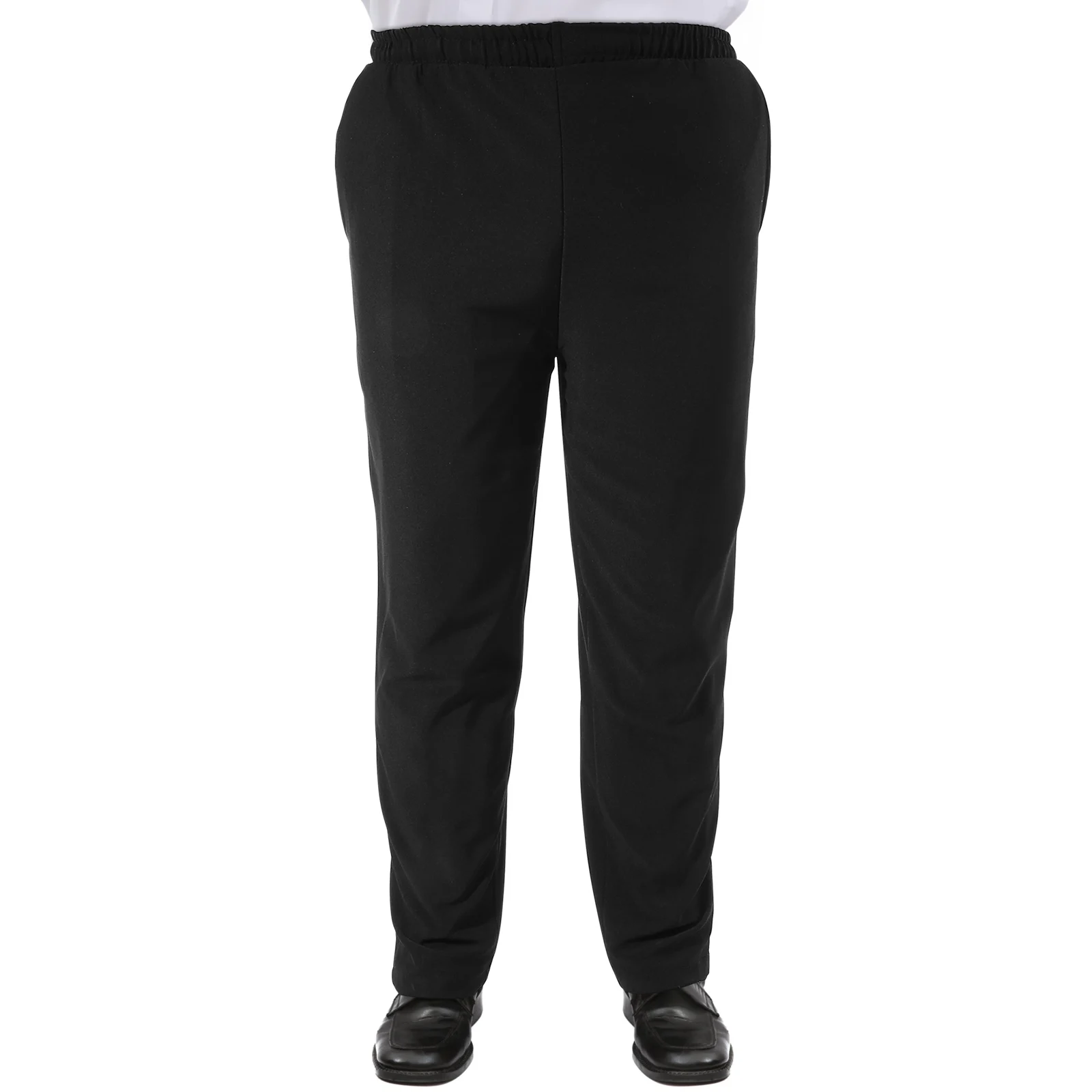 Pantaloni da cuoco traspiranti Scrub da lavoro nero Cuoco sciolto Uniforme da ristorante da uomo Abbigliamento da mensa Forniture da cucina