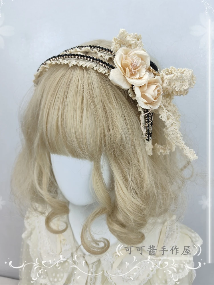 Lace Handmade Bow Lolita Handmade KC Hair Accessories Gadget Lolita Headdress