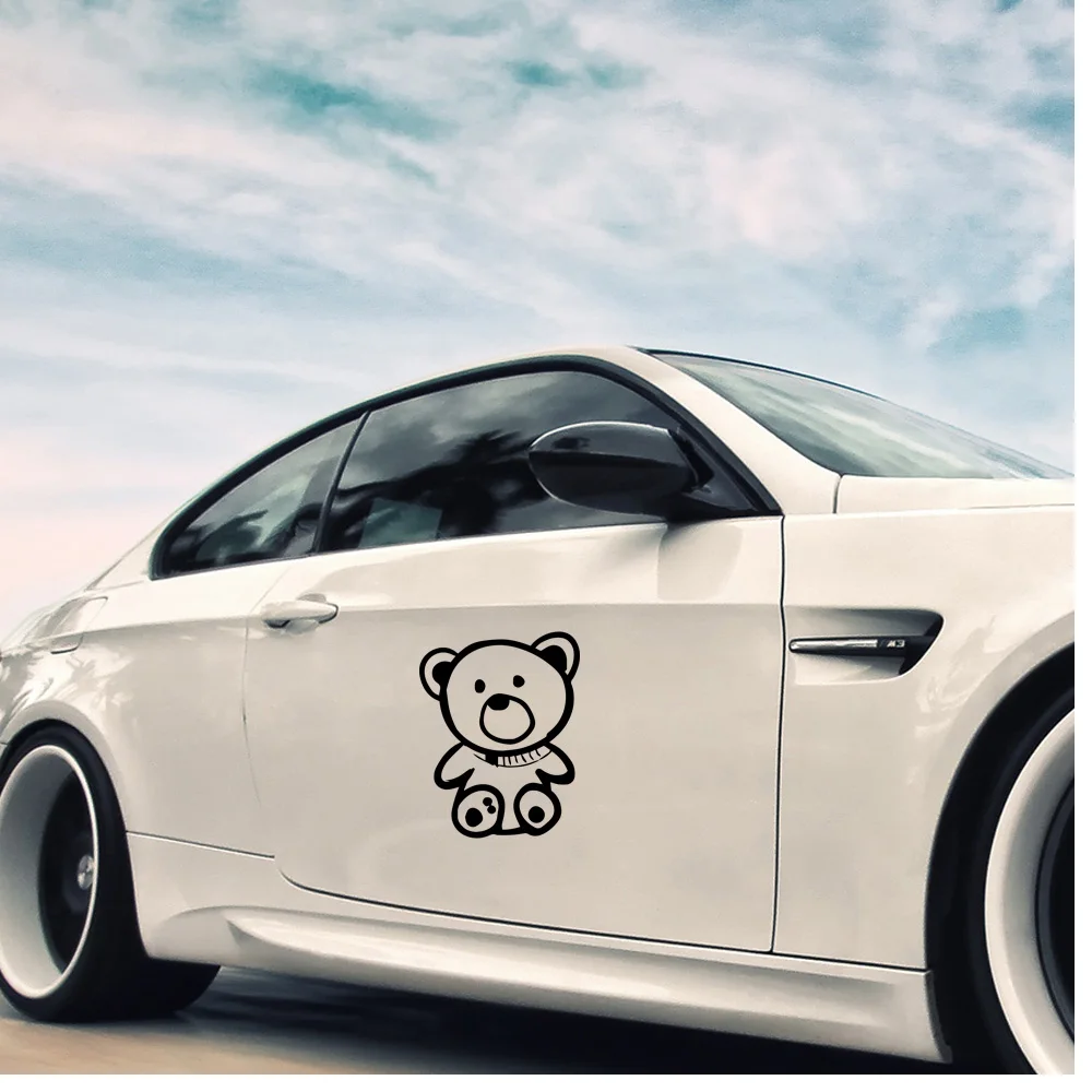 Car with these Adorable Teddy Bear Stickers  Long-Lasting Vinyl Decals for All Weather Conditions - Universal Fit