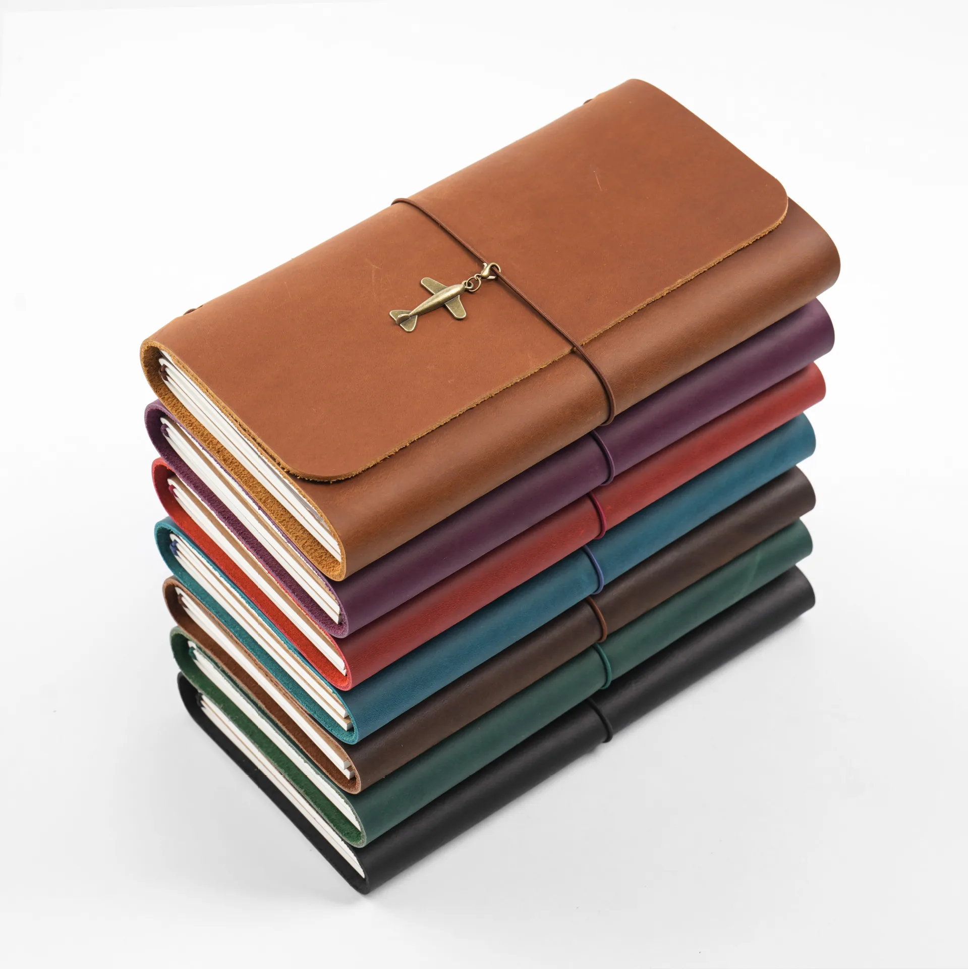 Neu eingetroffen: Triple Fold TN Traveler's Notebook, echtes Rindsleder, Vintage-Tagebuch, kreativer Notizblock, 22 x 12,5 x 3 cm – Detail 14