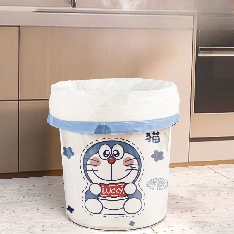 Doraemons saco de lixo bonito dos desenhos animados criativo kawaii casa tamanho grande grosso cordão saco de armazenamento de lixo presente