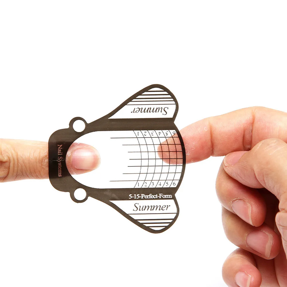 

500pcs Extension Paper Tips Pvc Self-Adhesive Nail Art Guide Forms For Acrylic Uv Gel Manicure Tool Professional Salon Beginner