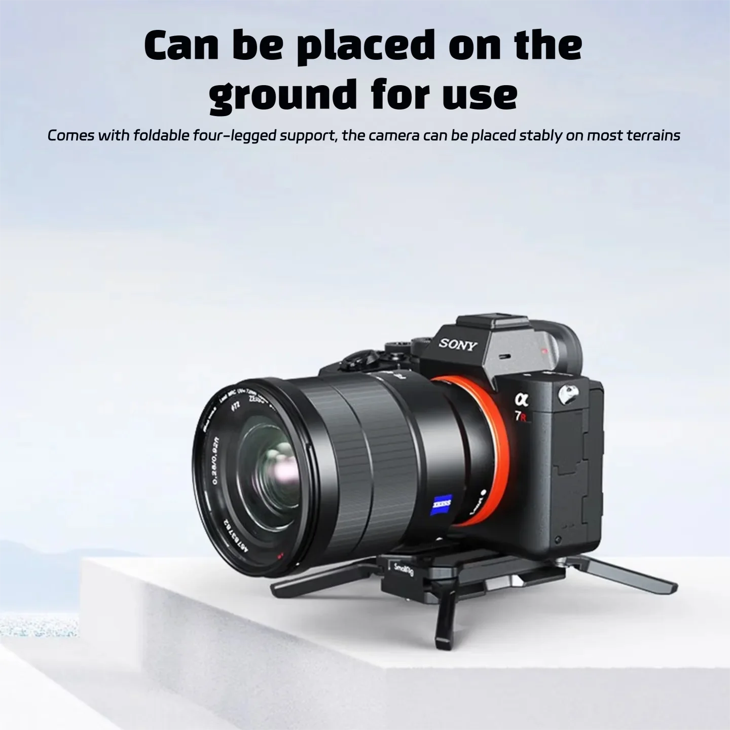 SmallRig Universal Arca Quick Release Plate, Foldable 4‑Leg Support, Desktop & Ground Camera Tripod Head Accessory 3913