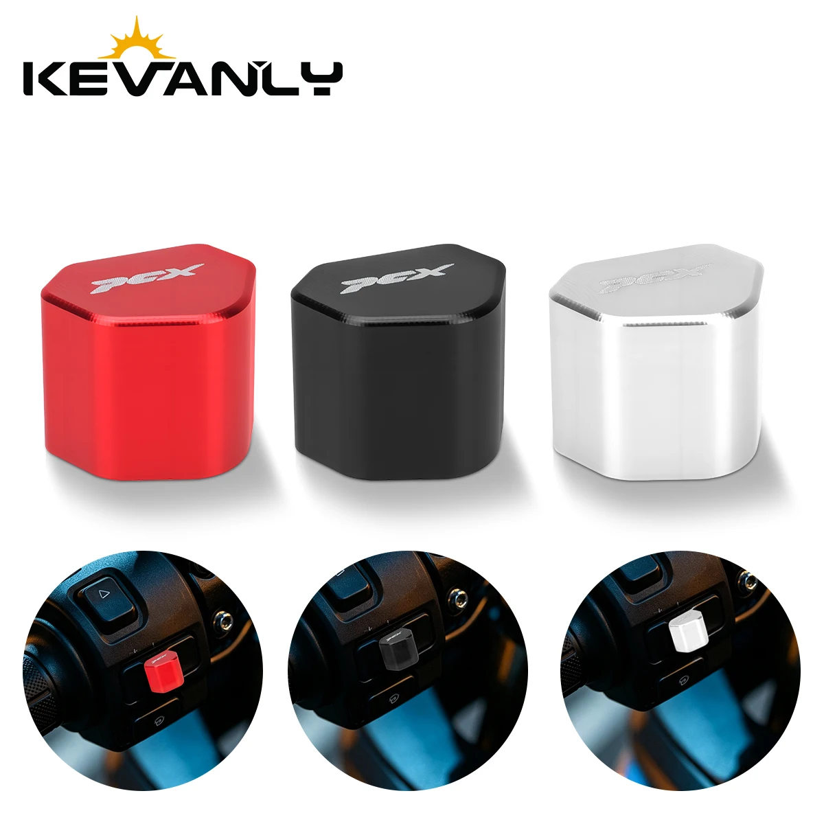 Motorcycle Switches Button Turn Signal Button With Logo Aluminum Alloy Universal for Motorcycles Modified Switch Decoration
