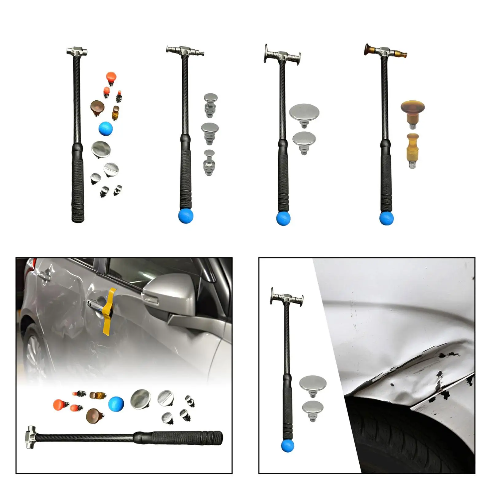 Paintless Dents Repair Kits Repair Hammer Lightweight Professional with Heads for Refrigerator Metal Surface Small Dents