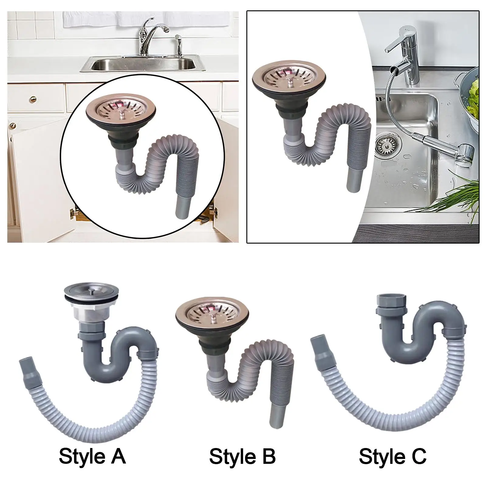 Sink Drain Pipe Plumbing Accessories Deodorant Sink Sewer Tube for Bathtub