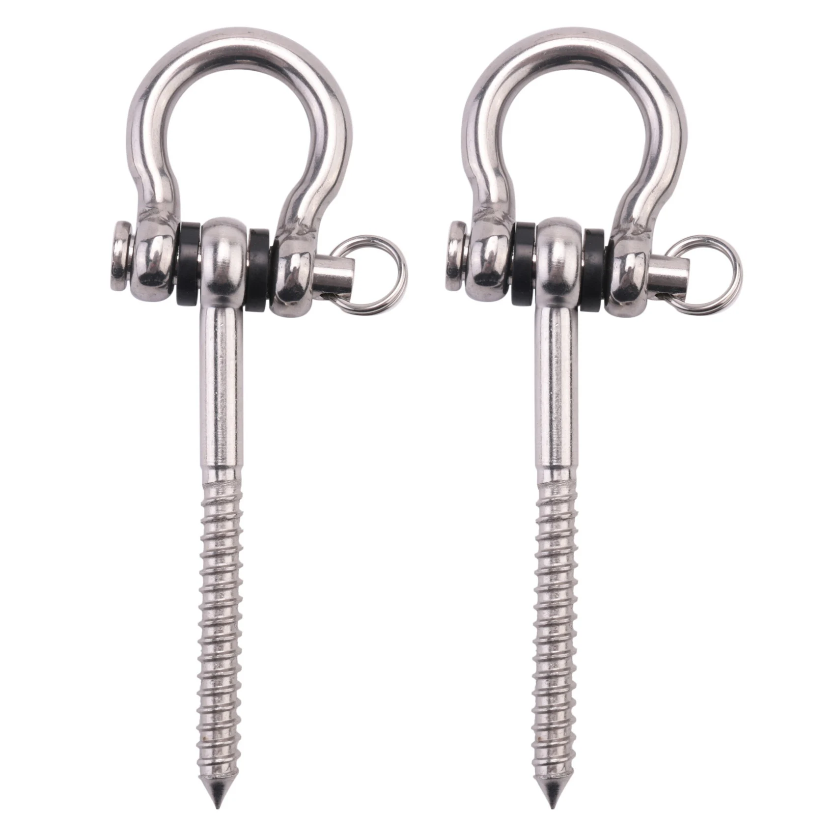 HOT SALE 2 Pcs 304 Stainless Steel Screw Bracket Heavy Duty 180° Swing Hangers Yoga Hammock Chair Sandbag Hardware Swing Sets