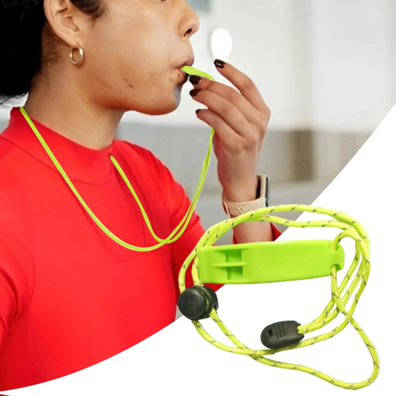 大音量ホイッスルボートホイッスルハイキングツール軽量調節可能なストラップ 120 Db 音量コーチングボートバックパッキング