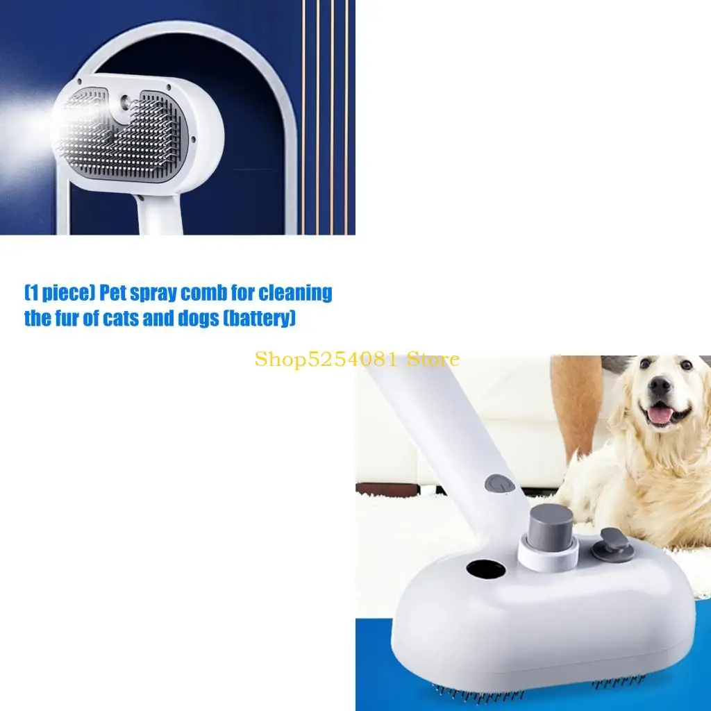 AXYC Pet Water Grooming Brush with Rounded Steel Bristles for Coat Care