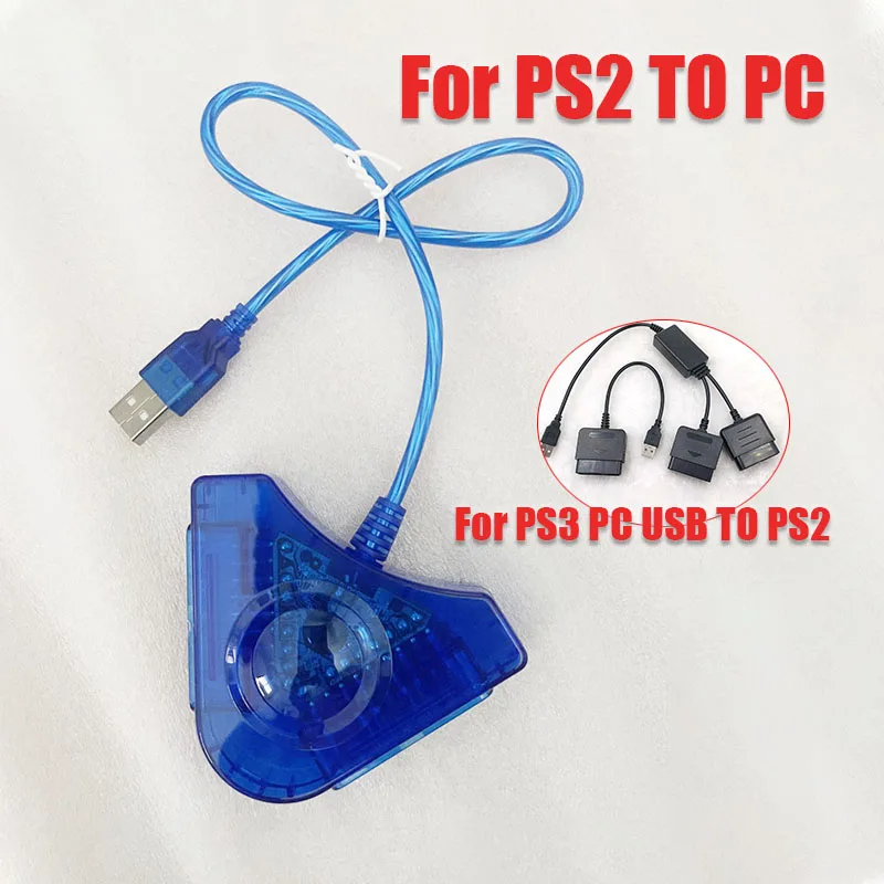 

1 PC USB Dual Player Converter Adapter Cable For PS2 PC USB Game Controller with CD Driver
