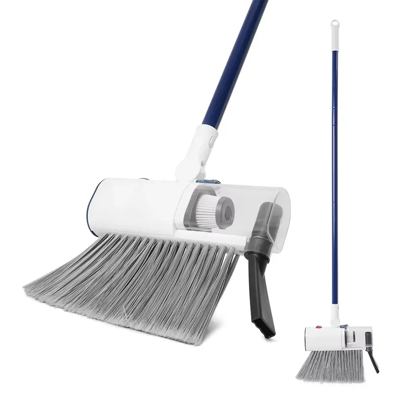 5.5KPa Vacuum Sweeper Magic Broom for Floor Cleaning Portable Rechargeable Electric Vacuum Broom 2-in-1 with 180° Rotating