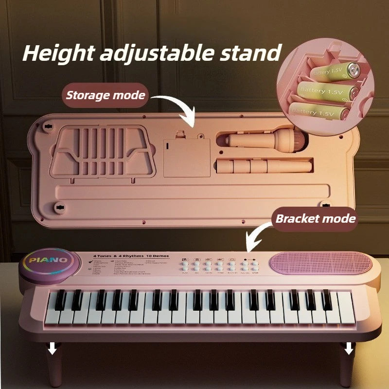 Piano électrique pour enfant, clavier pour bébé avec Microphone, chansons chantantes, jouet éducatif, jeux d'instruments de musique pour enfants