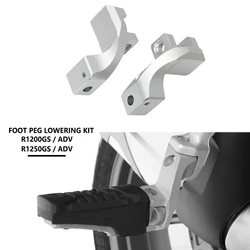 For BMW R1200GS R1250GS R1200 GS LC Adventure R1250GSA ADV Motorcycle Passenger Foot Peg Foot Pedal Footrest Lowering Kit