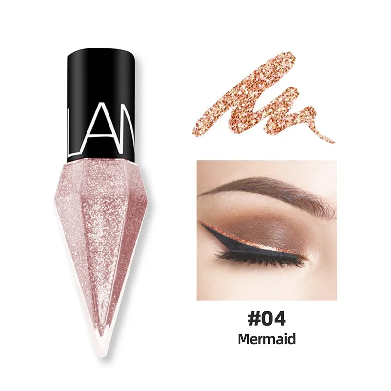 Diamant glänzende Eyeliner Lidschatten wasserdicht Silber Roségold Farbe Glitter Pailletten Eyeliner Lidschatten Make-up Schönheits kosmetik