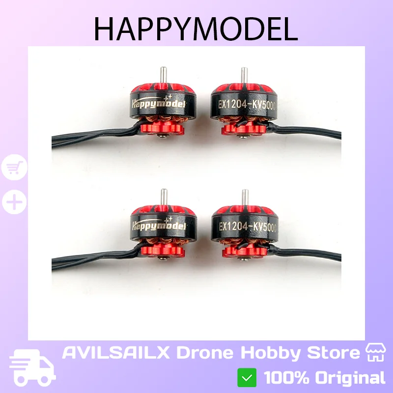

Happymodel EX1204 Brushless Motor - 5000KV/6500KV Options, 2-4S Voltage Support, Designed for FPV Drones