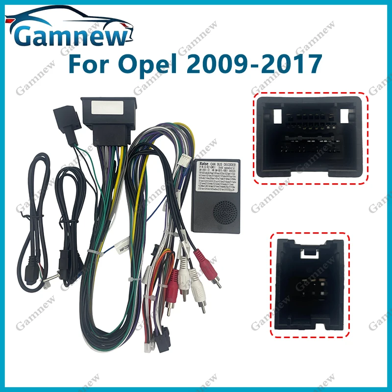 Car Wiring Harness Adapter Canbus Box Decoder Android Radio Power Cable For Opel Mokka Astra J K Corsa E Insignia 2009-2017