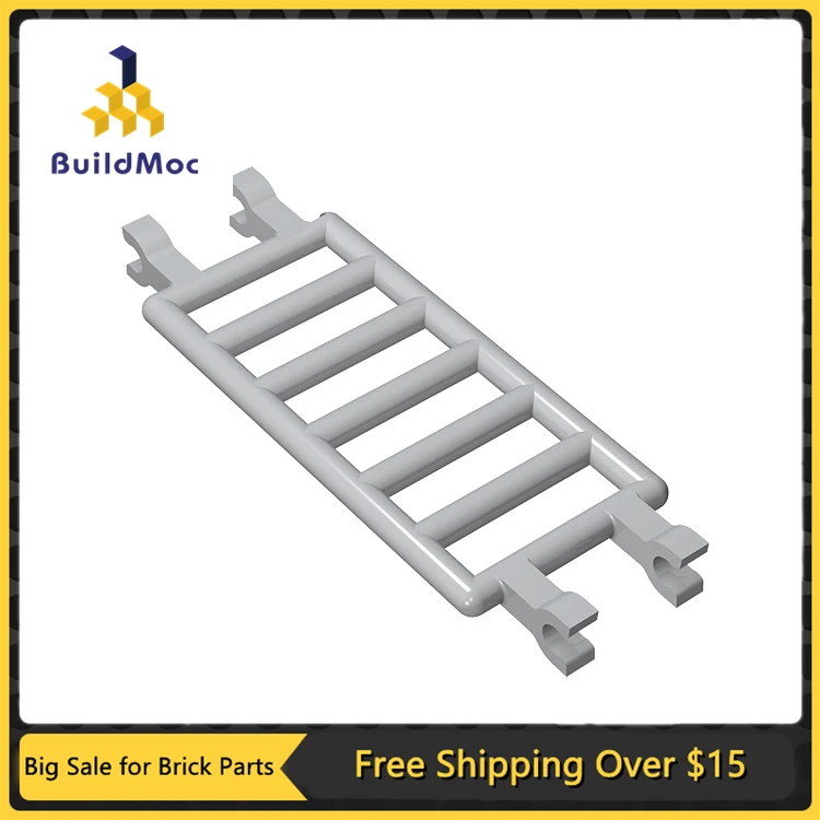 

10Pcs MOC Parts 30095 Ladder Bar 7 x 3 with 4 Clips Compatible Bricks DIY Assmble Building Blocks Particle Kid Brain Toy Gift