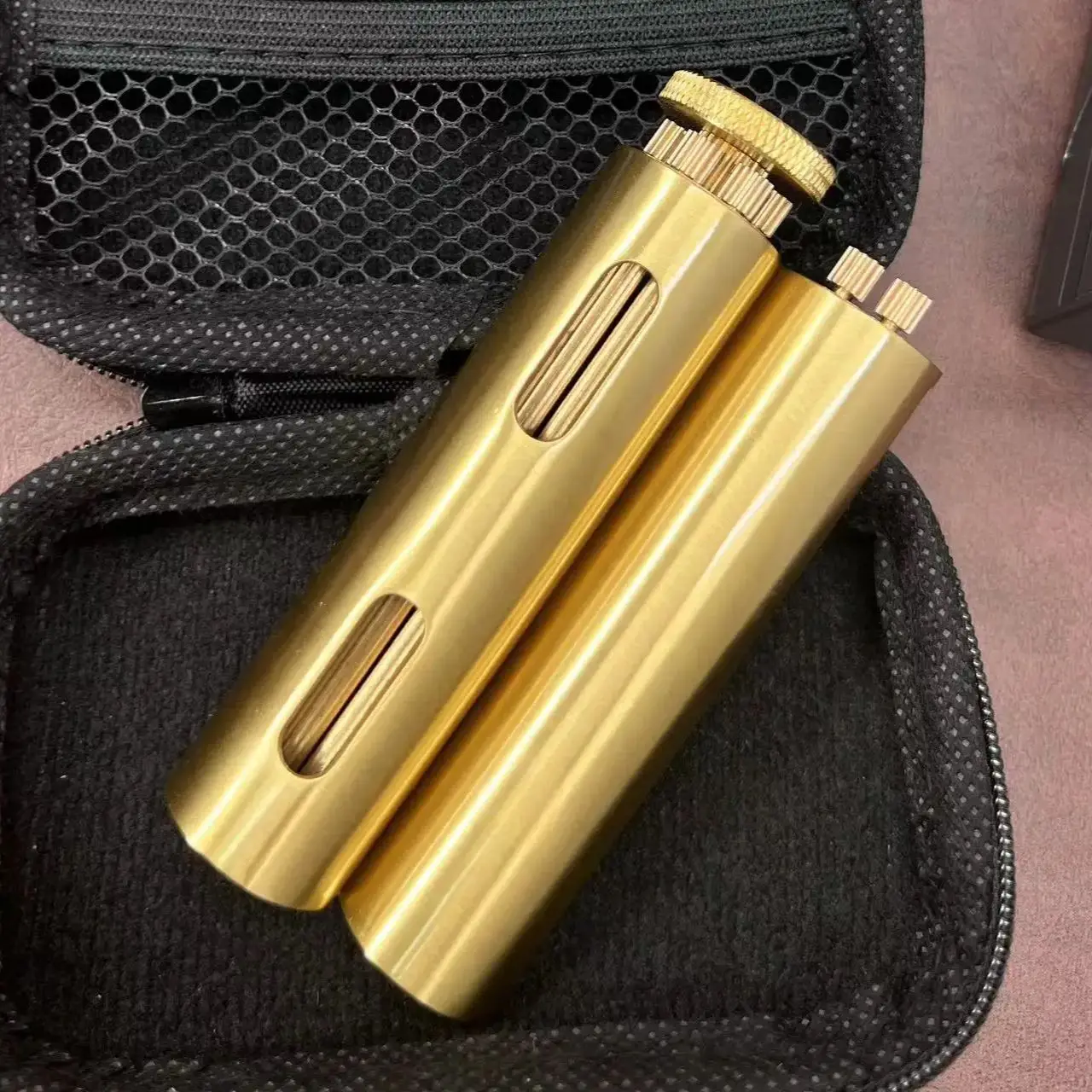 Round brass Φ6mm Cigarette Rolling Machine Antique Brass Material Manual Mechanical Nostalgia Tobacco Rolling  70MM Paper Gift - view 4