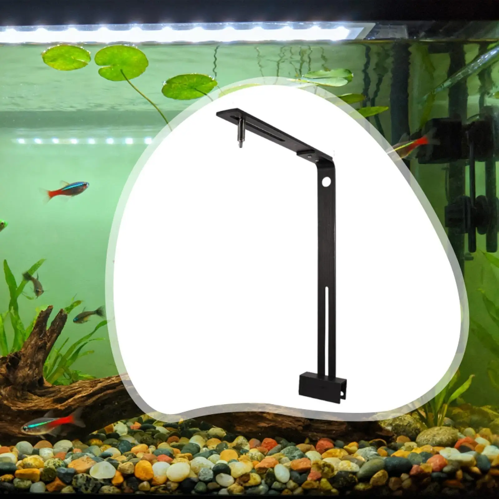 Moderne Aquarium-Lichthalterung, eleganter Pflanzenbeleuchtungshalter, Ständer aus Aluminiumlegierung für Riff-Aquarien und aquatische Dekorationen