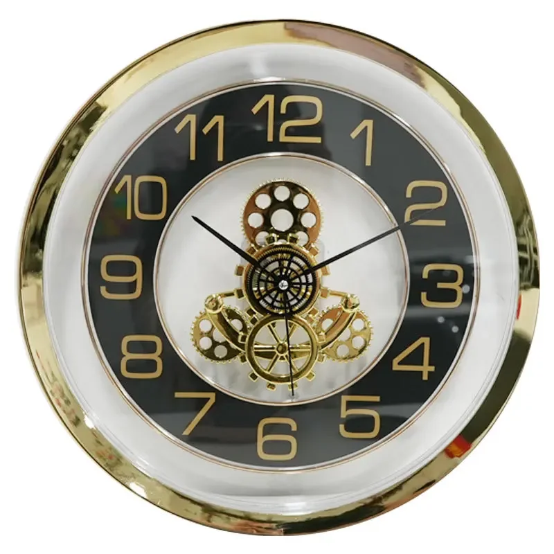 28CM New Gear Wall Clock Transparent Clock Wall Stylish Living Room Silent Creative Luxury Wall Clocks living room decoration
