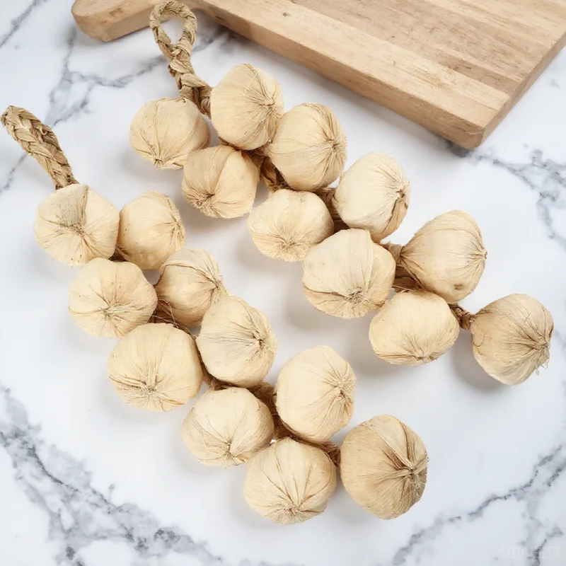 

2pcs Fake Realistic Strings Simulation Garlic Hanging Strings Kitchen Home Decorations Restaurant Props Garden Vegetable