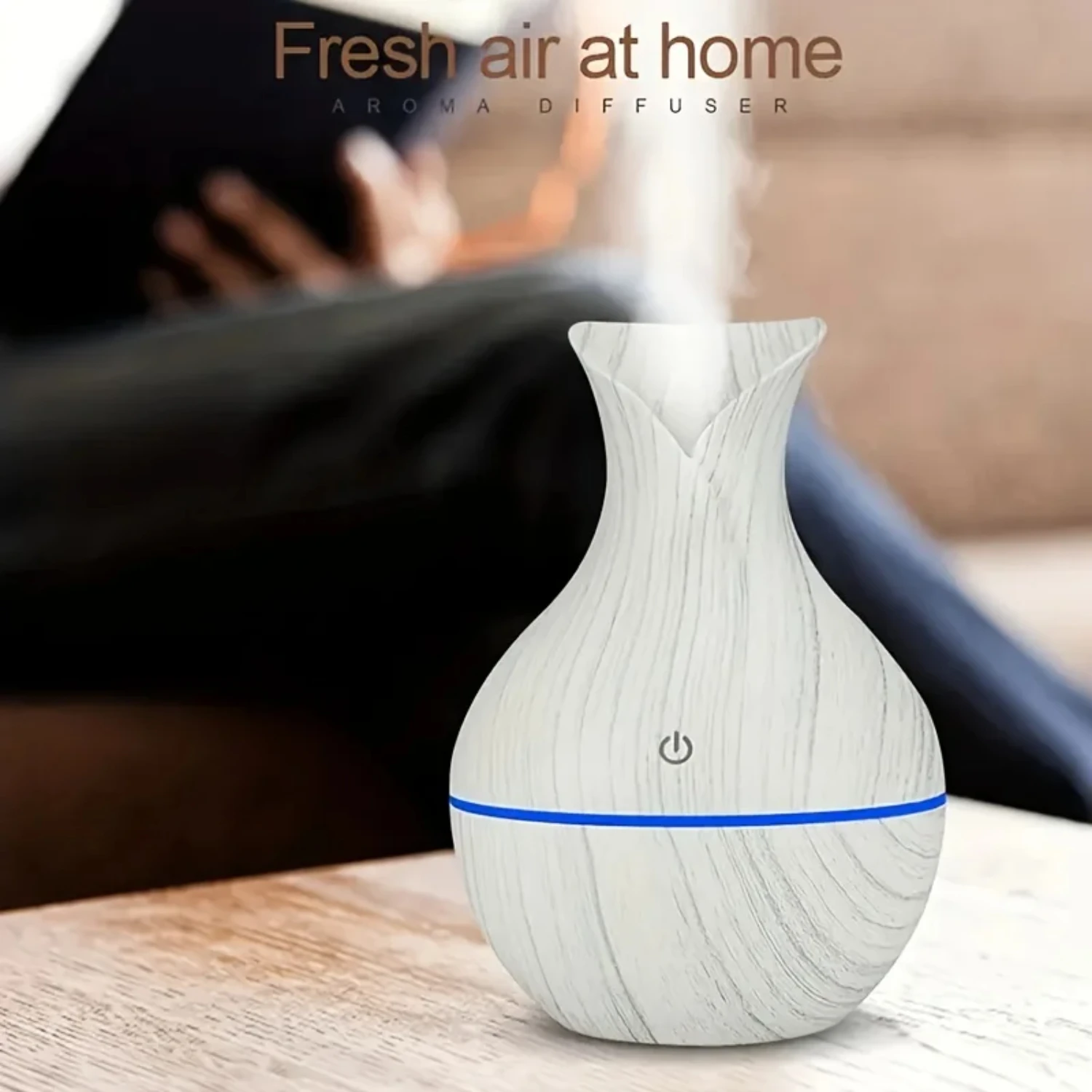 New Essential USB Ultrasonic Cool Mist Humidifier Air Purifier with 7 Color Change LED Night Light for Office Use