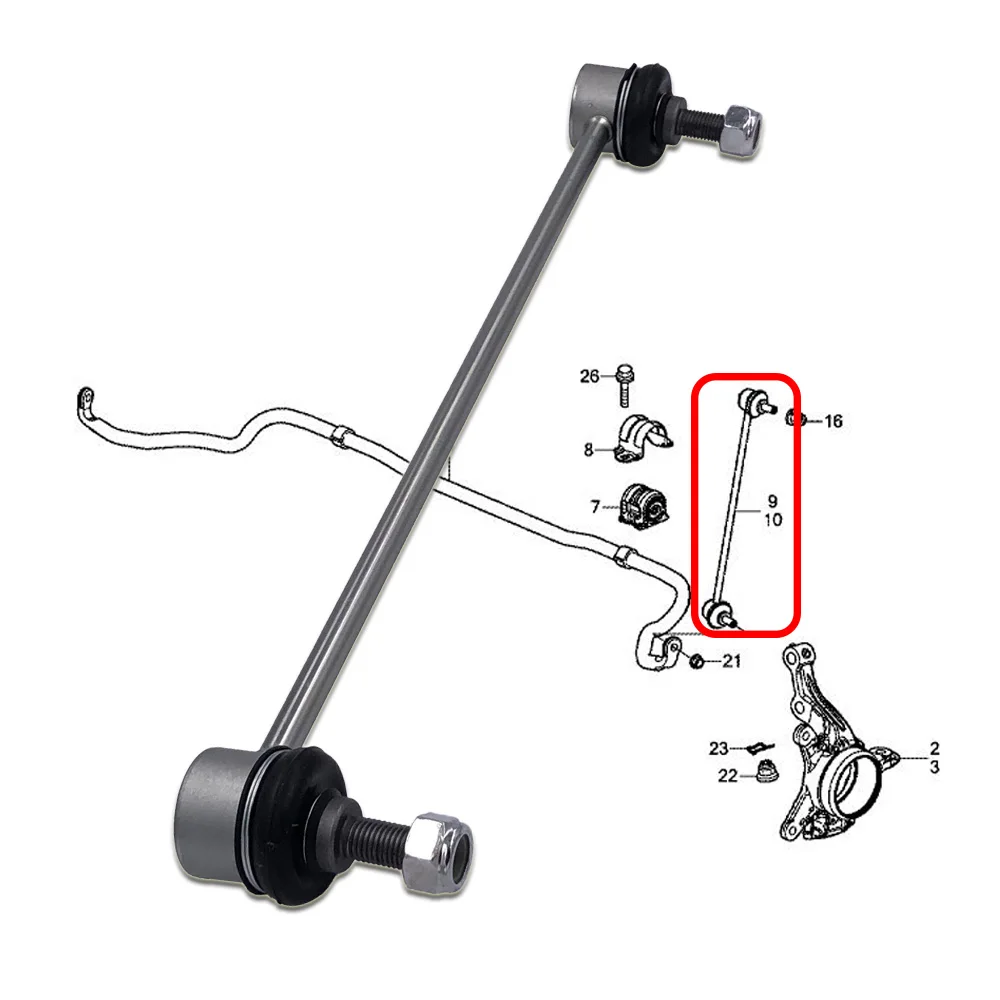 

FRONT Stabilizer Link L/R for HONDA CIVIC IX Saloon 1.8L 2.0L 2012-2016 51321-TR0-A01 51320-TR0-A01 Sway Bar Link