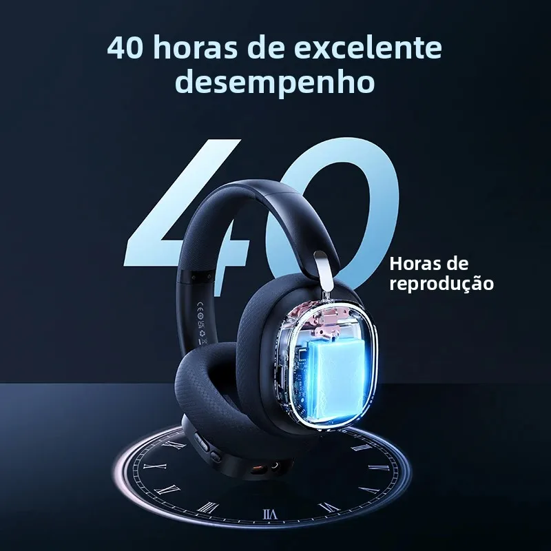 Baseus GH02 게이밍 무선 헤드폰 마이크 오버이어 헤드폰 블루투스 5.3 40mm 드라이버 2.4G/무선/케이블 RGB 헤드셋