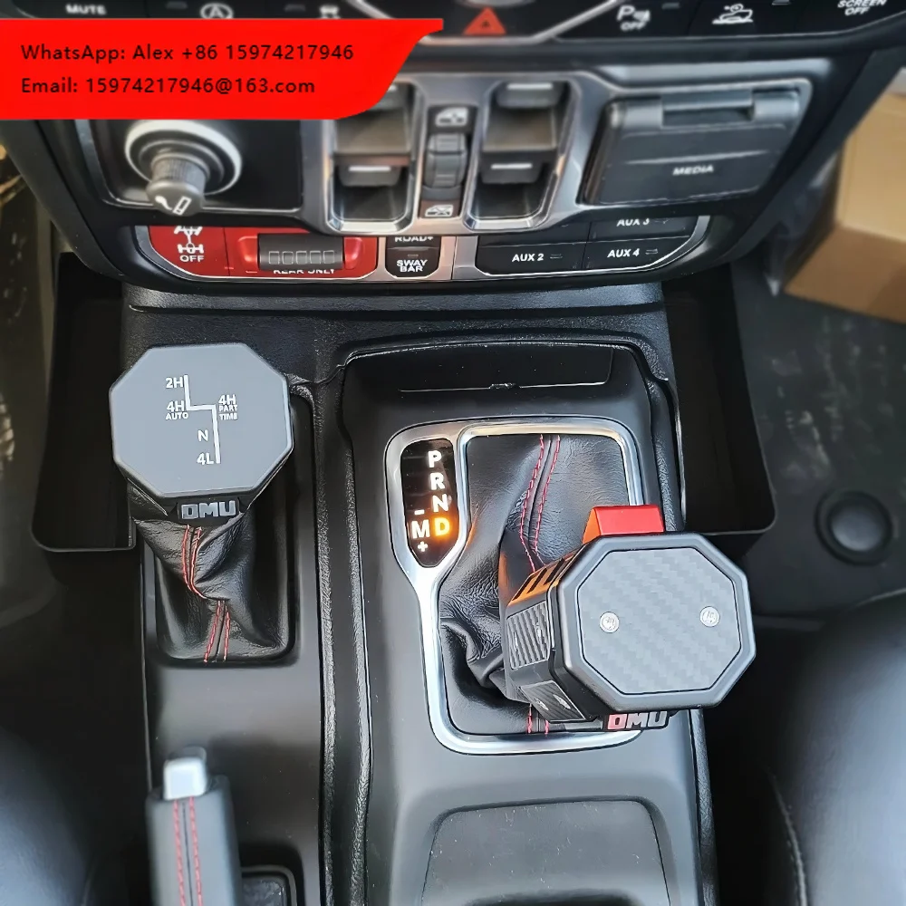 OMU Aluminum Gear Lever Shift Knob For Jeep Wrangler JL Gladiator JT EURO Shifter Transfer Case Lever Handle Kit