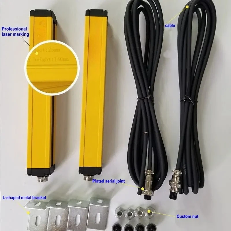 Safety Grating Sensor Universal Safety Light Curtain Infrared Radiation Detector Punch Photoelectric Protection Device