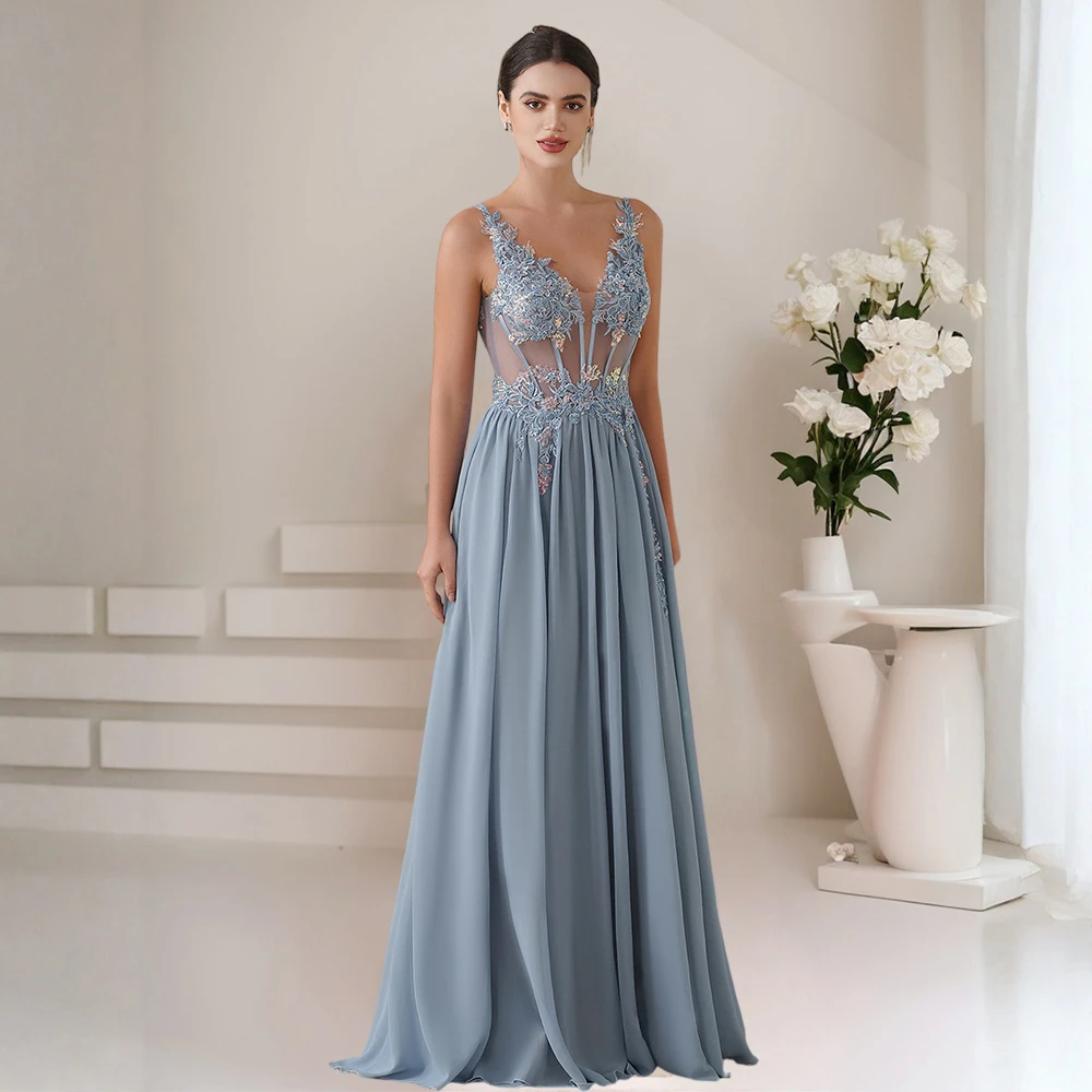 Women 3D Floral Lace Bohemian Maxi Dress Sexy Spaghetti Straps V Backless Boho Female Party Dresses Evening Long