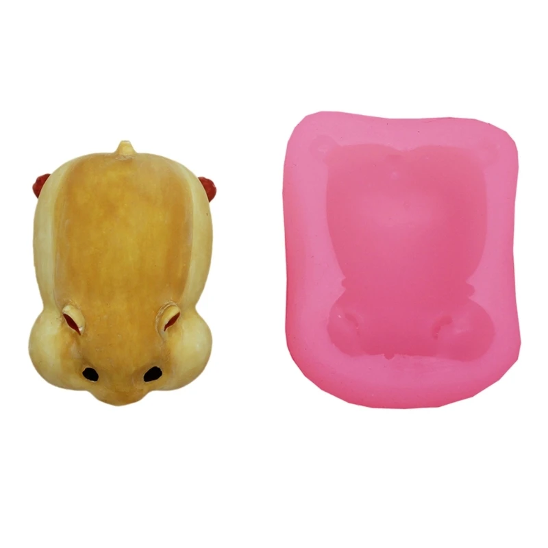 Bakings Molds Fondants Molds Silicone Candy Molds Cute Hamster Shape Dessert Decorating Tool Suitable for Bakings Dessert