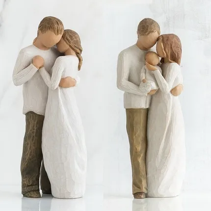 American Character Statues Family Ornaments High-end Creative Wedding Gifts Home Office Resin Crafts Home Accessories