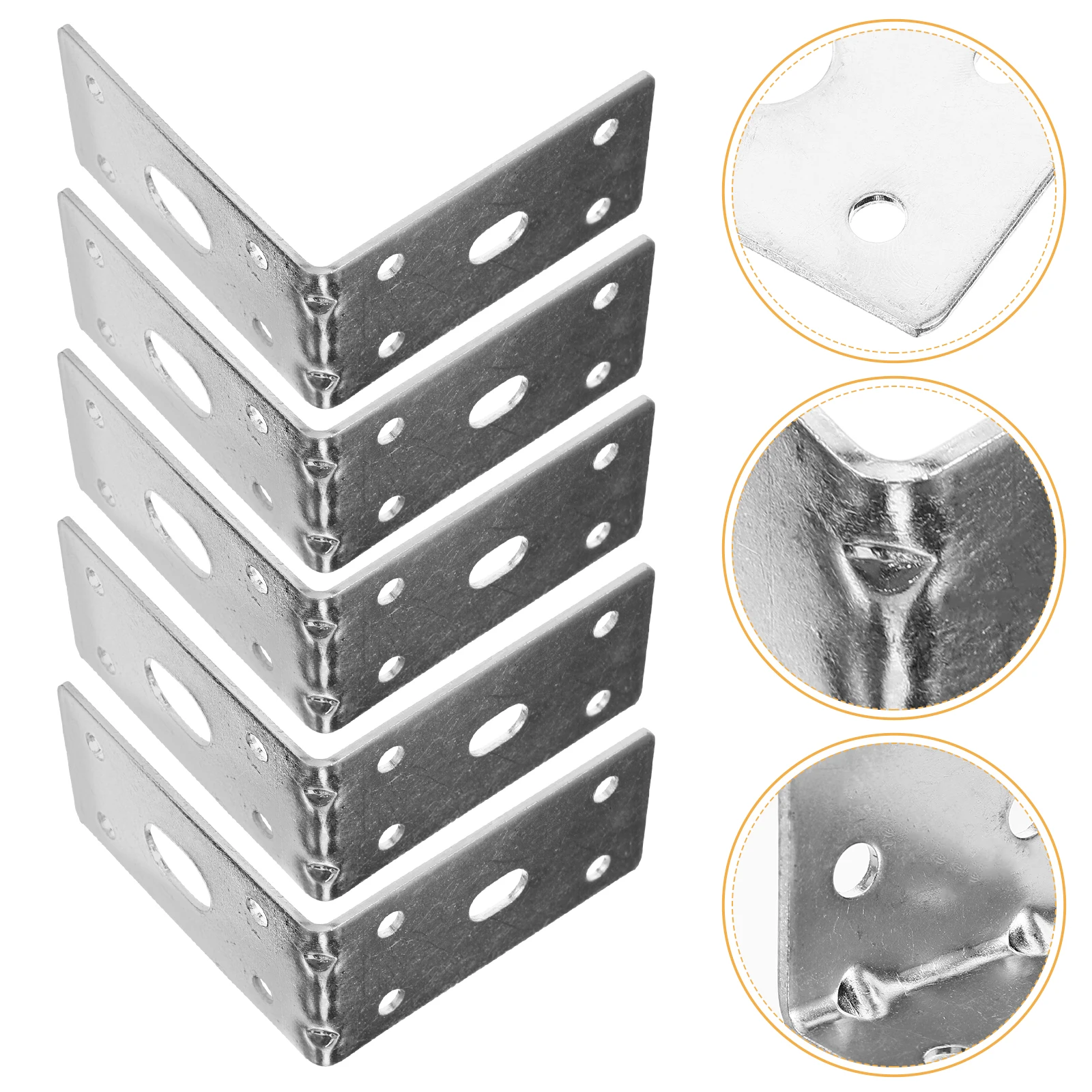 

5pcs Thickened Corner Brackets For Wood 90 Degree L Shape Metal Bracket Right Angle Shelf Support Cabinet Hardware Mounting