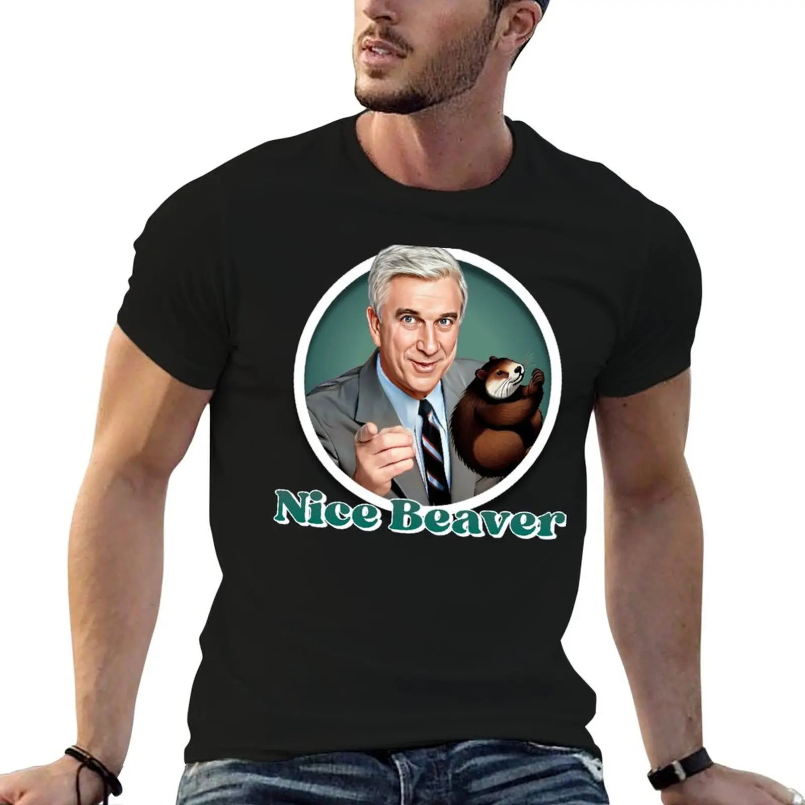 Camiseta The Naked Gun - Nice Beaver, camisetas para hombre, camisetas gráficas, camisetas para hombre, camiseta ajustada
