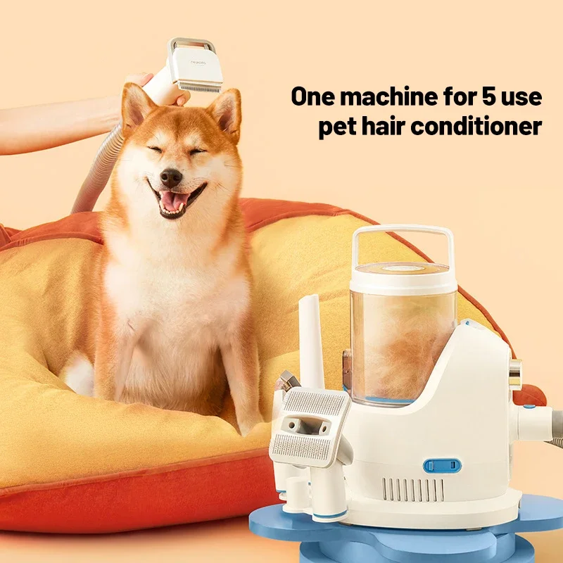 QJ07 Dog Grooming Kit Professional Pet Grooming Vacuum Cleaner,Crevice Tool, Brush, Trimming , Vacuum Grooming Kit