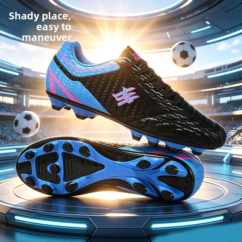 New Arrival Youth Soccer Cleats Firm Ground Stud Arrangement, Grippy Wearproof Sole for Student Athletes Grass Training Programs
