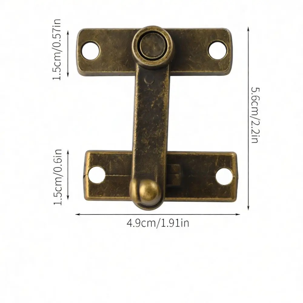 Vintage Style Decorative Hasp Latch For Jingmao Cabinet Drawer Antique Bronze Metal Lock Alloy Box Wood Case Closure
