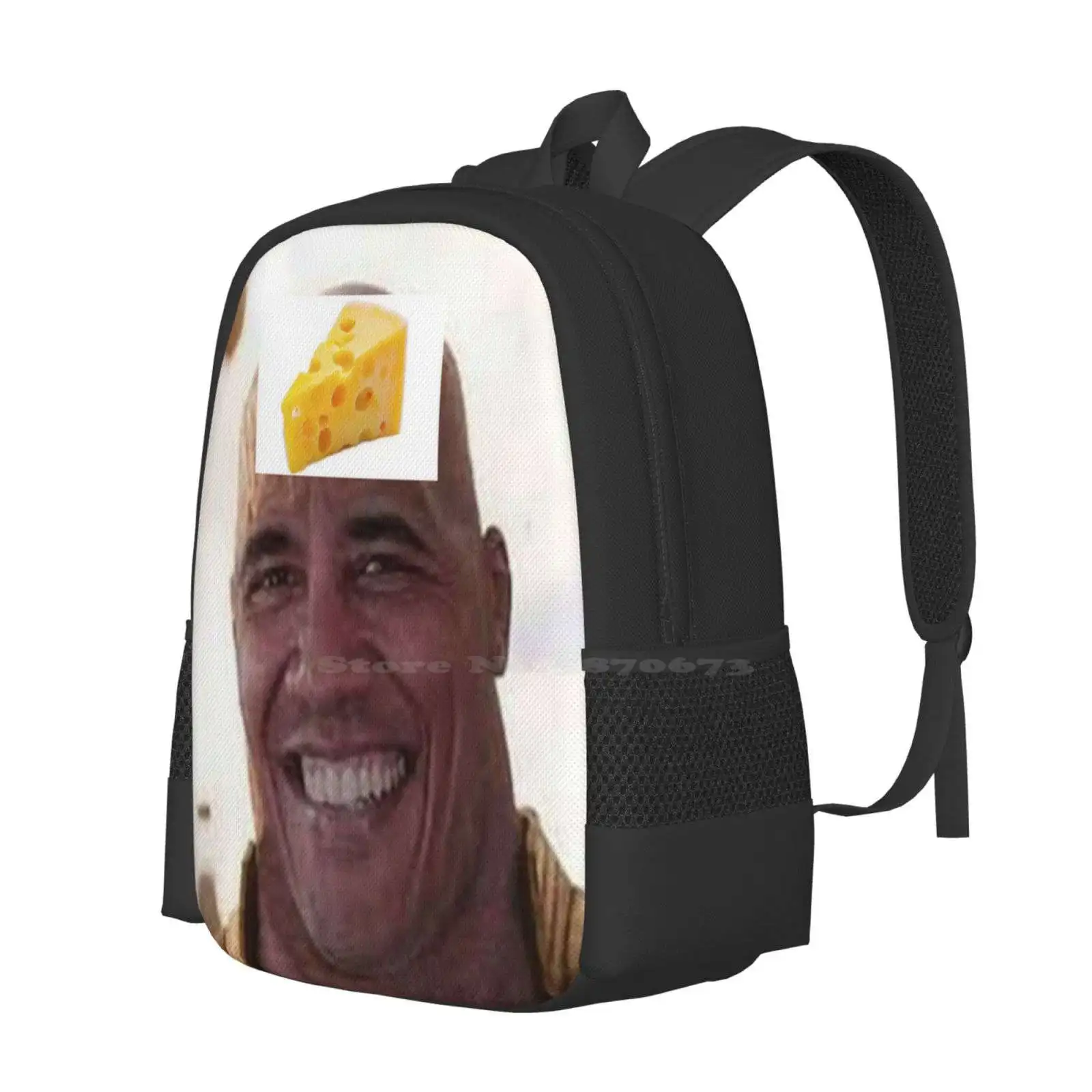 Mochilas escolares con diseño de patrón de queso Obamos, mochilas de viaje para ordenador portátil, con queso Obamos, con queso Obsama Kaas, divertidas y geniales