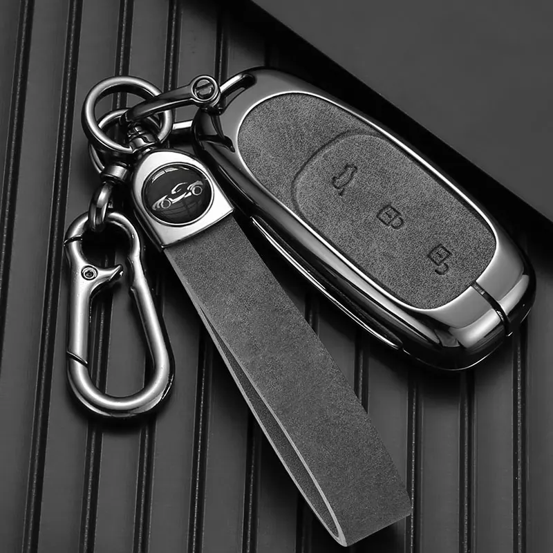 

Suede Car Remote Key Fob Case Cover Fit For Leading Ideal One Li Auto L9 For Li Lixiang L7 L8 2022 2023 Keyring Auto Accessories