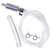 2Pack One Way Check Valve Motorcycle Brake Bleeder Hose Kit Aluminum Construction with Clamps Hydraulic Brake Fluid Bleeder