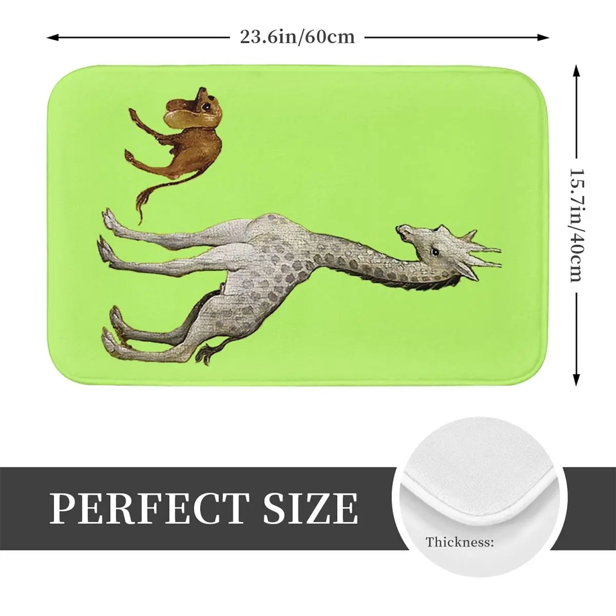 Hieronymus Bosch - Giraffe Anti-slip Doormat Floor Mat Washable Carpet Rug for Kitchen Entrance Home Living room Footpad Mats