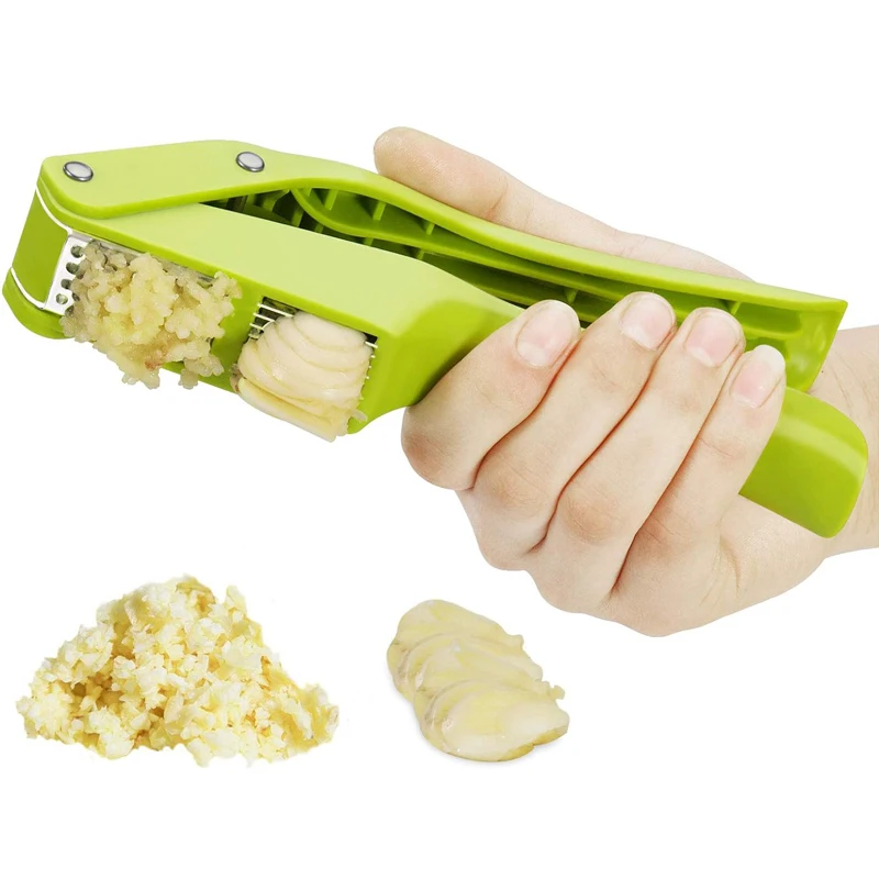 Garlic Press 2 in 1 Garlic Press Garlic Mincer Chopper Crushing Garlic Mincer and Slicer Garlic Crusher Tool Kitchen Gadgets