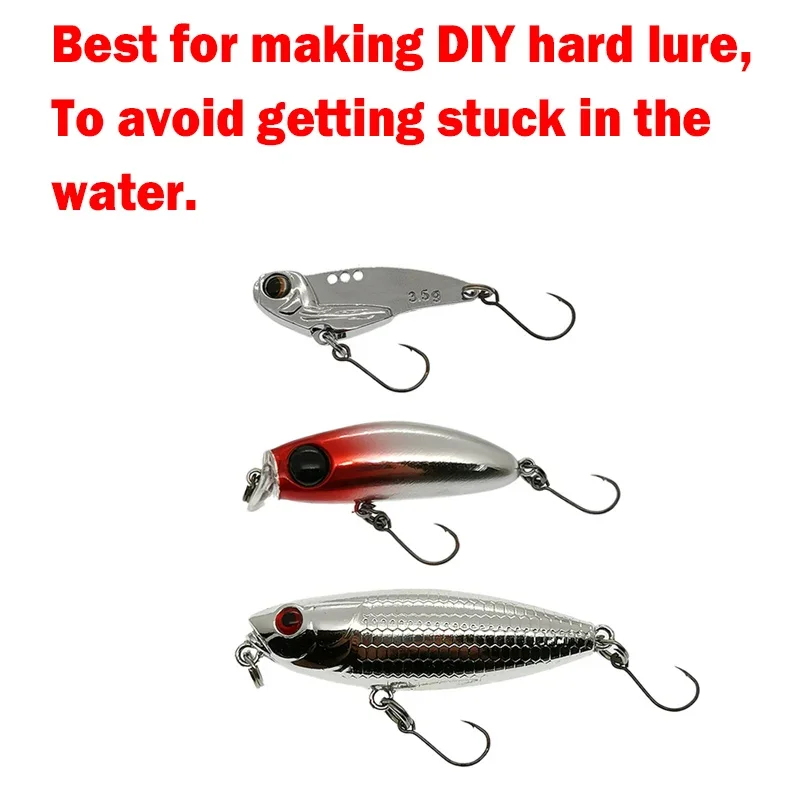 12pcs/lot Size 4#-12# for Fishing Lure Replacement Hook Single Fish Bait Hook Inline Hook Big Eye High Carbon Steel Tackle