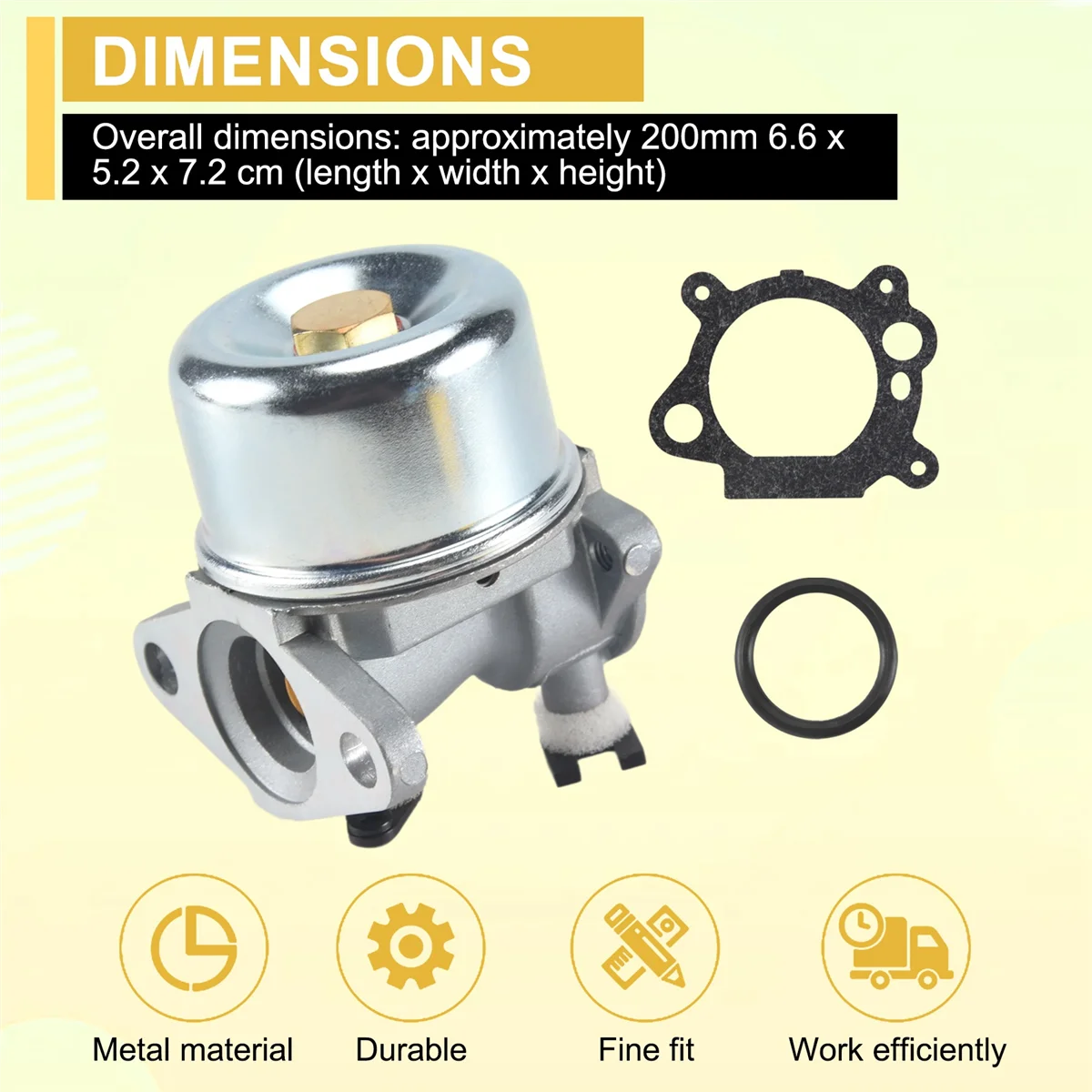 ACKOR คาร์บูเรเตอร์คาร์โบไฮเดรตสําหรับ Briggs & Stratton 799871 790845   แทนที่ส่วนเก่าสีเทา