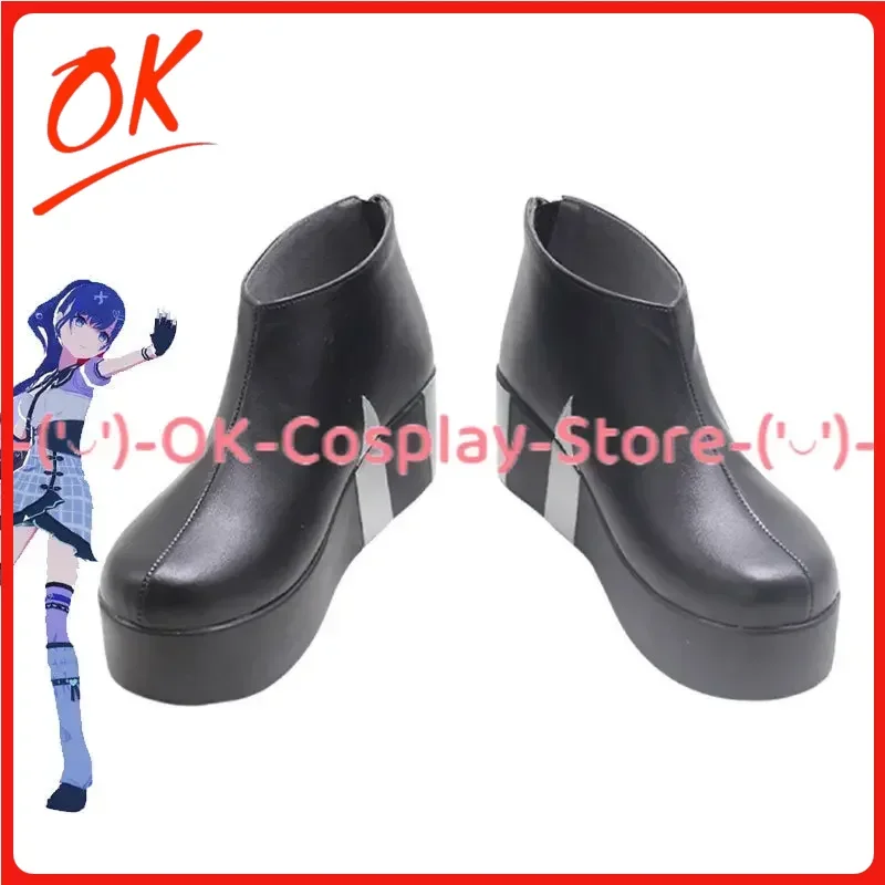 [Customized Size] Project Sekai Asahina Mafuyu Cosplay Shoes Anime Roleplay Costume Prop Halloween Party Boots PU Leather