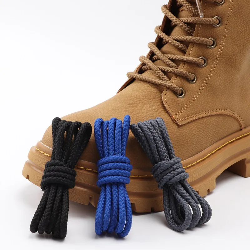 1Pair Bold Round Shoelaces Quality Durable Polyester Sneakers Shoe laces Boots Laces for Shoes 80/100/120/140/160cm Shoestrings