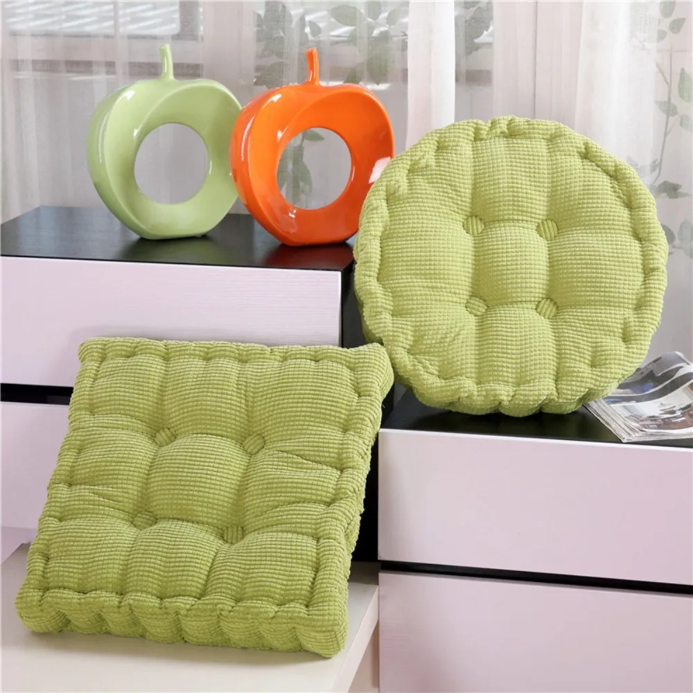 

Seating Pillow Square/Round Tufted Seat Cushion Thickened Soft Chair Mat Solid Color Japanese Style Floor Cushion Student
